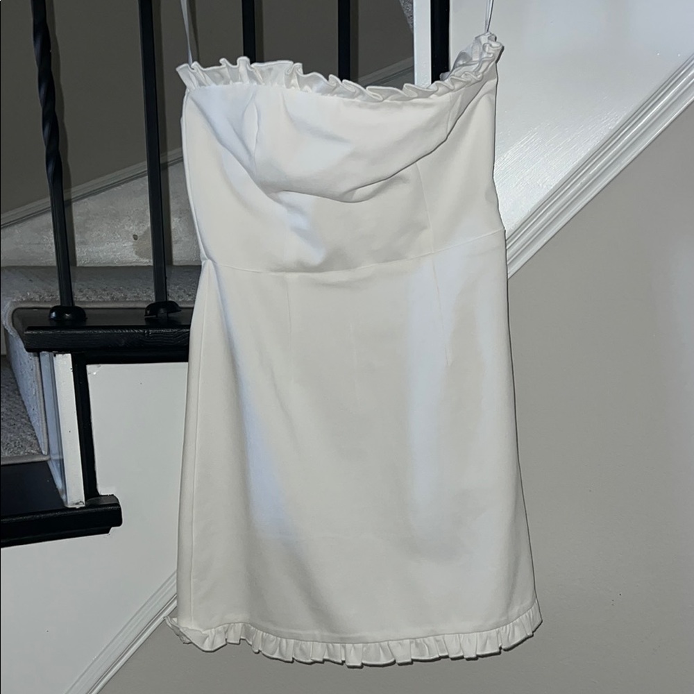 Lulus Elegant White Ruffle Dress